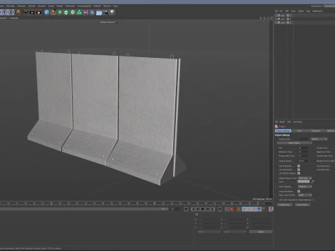 Concrete Wall Panels 3D Model