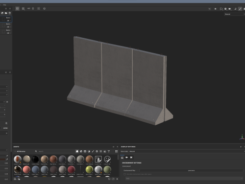 Concrete Wall Panels 3D Model