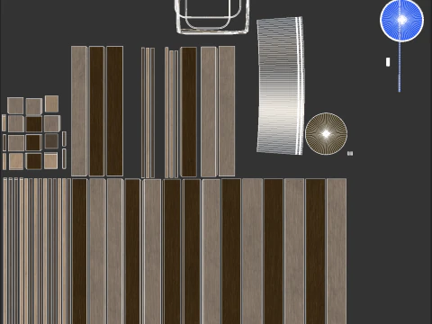 Secchi Di Vernice Di Plastica Su Pallet Di Legno Modello 3D