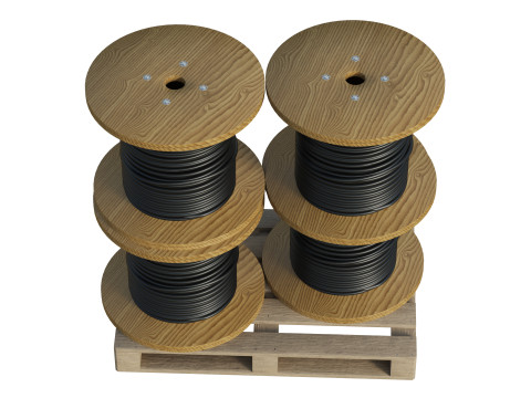 Cable Reel Drums On Wooden Pallet Modelo 3D