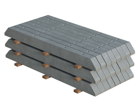 Stacked Concrete Spur Slabs 3D 模型