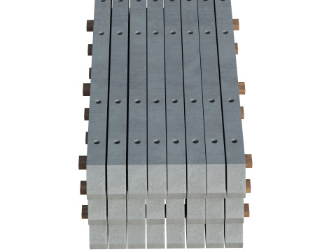 Stacked Concrete Spur Slabs 3D 模型