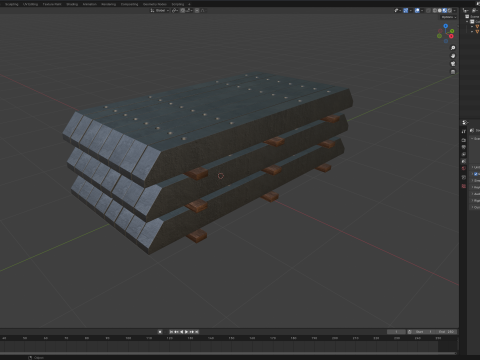 Stacked Concrete Spur Slabs 3D 模型