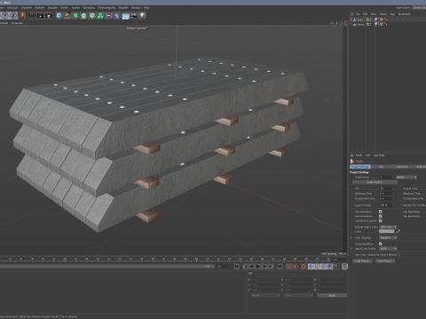 Stacked Concrete Spur Slabs 3D 模型