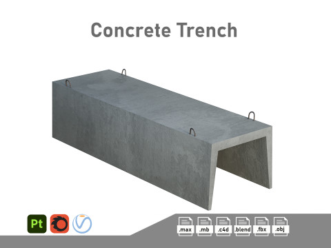 Concrete Trench Modelo 3D