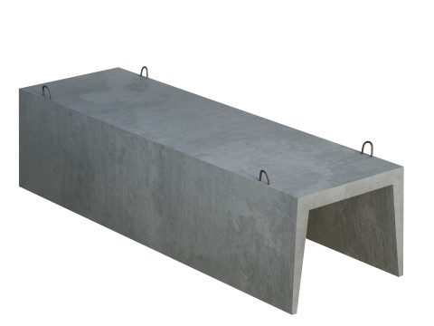 Concrete Trench Model 3D