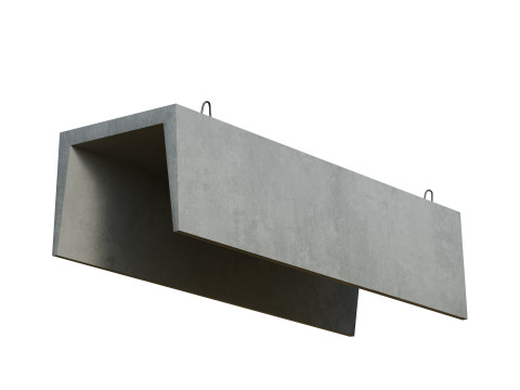 Concrete Trench Model 3D
