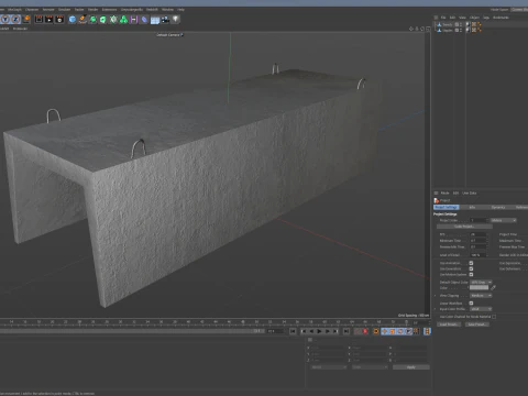 Concrete Trench 3D Model