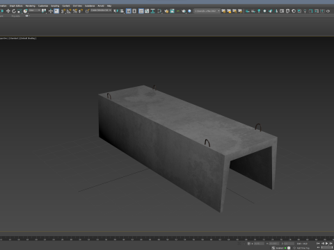 Concrete Trench Model 3D
