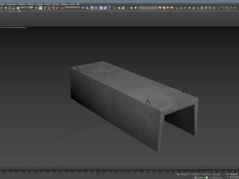 Concrete Trench 3D Model