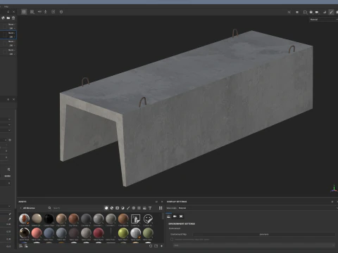 Concrete Trench 3D Model