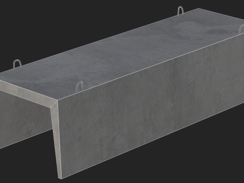 Concrete Trench Model 3D