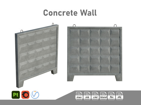 Concrete Wall Modelo 3D