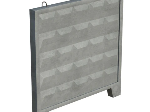 Concrete Wall 3D Model