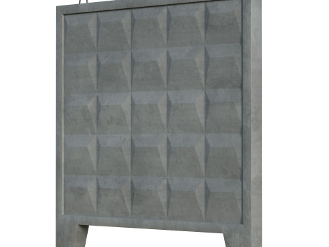 Concrete Wall Model 3D