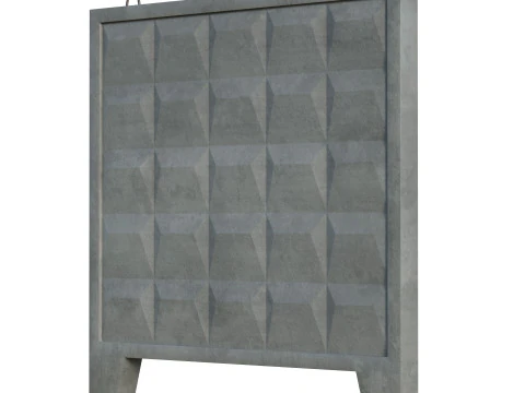 Concrete Wall 3D Model