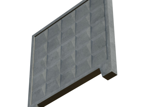 Concrete Wall Model 3D