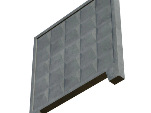 Concrete Wall 3D Model