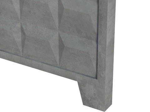 Concrete Wall 3D Model