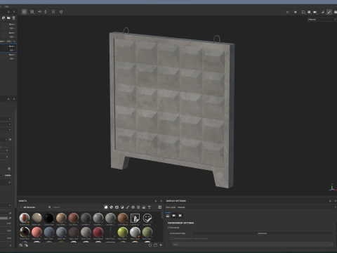 Concrete Wall 3D Model