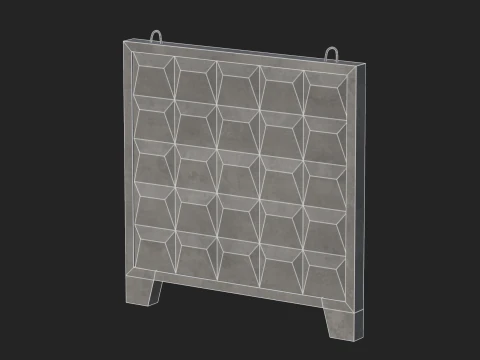 Concrete Wall 3D Model