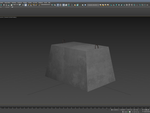 Concrete Block 3D 模型