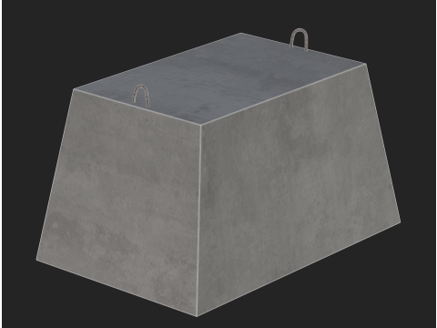 Concrete Block 3D 模型