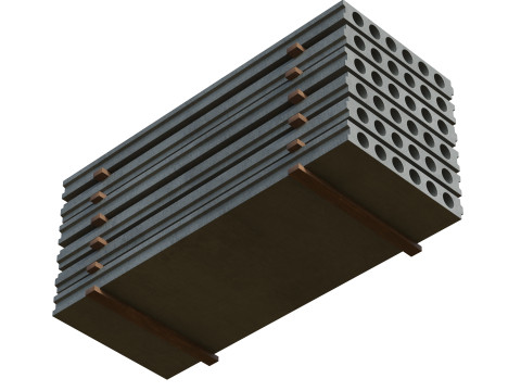 Stacked Concrete Slabs 3D 模型