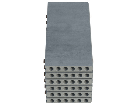 Stacked Concrete Slabs 3D 模型