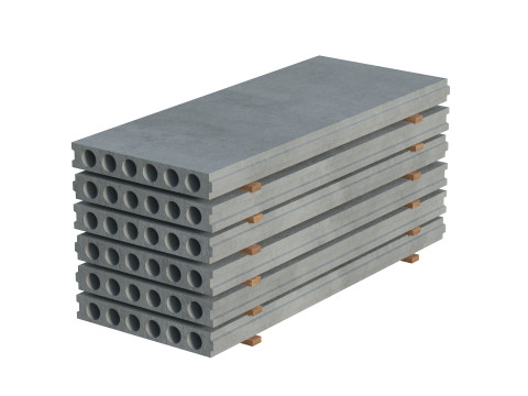 Stacked Concrete Slabs 3D 模型