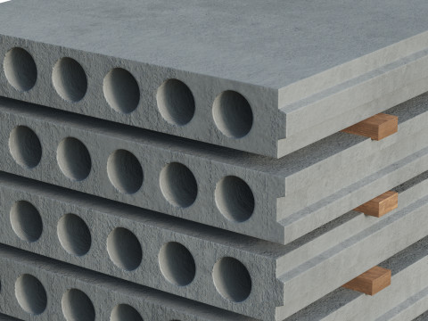 Stacked Concrete Slabs 3D 模型