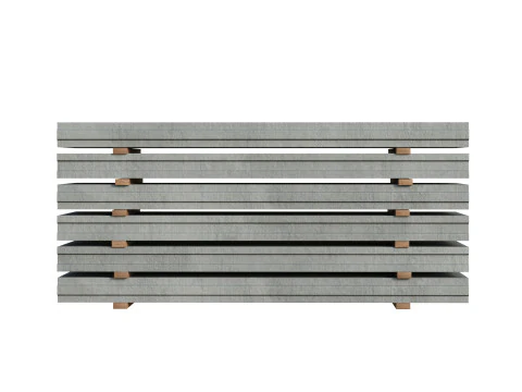 Stacked Concrete Slabs 3D Model
