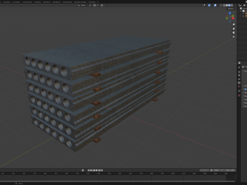 Stacked Concrete Slabs 3D 模型