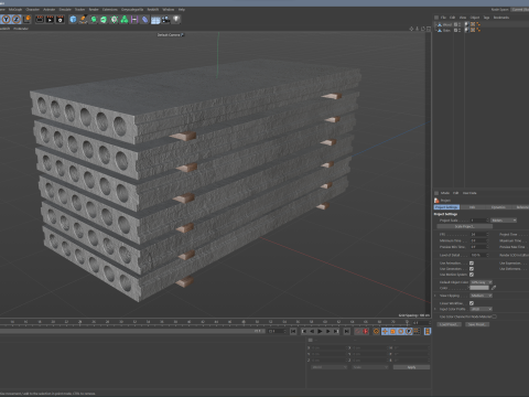 Stacked Concrete Slabs 3D 模型