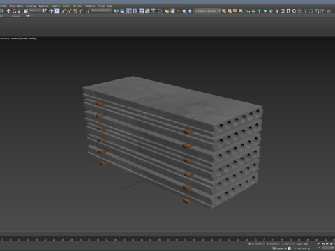 Stacked Concrete Slabs 3D 模型