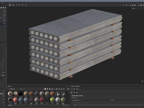 Stacked Concrete Slabs 3D 模型