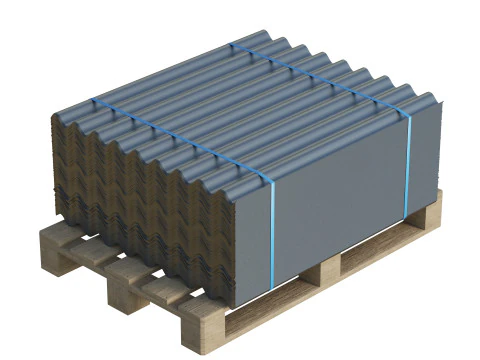 Telhas met&aacute;licas em paletes Modelo 3D