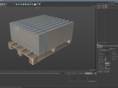 Metal Roof Tiles On Pallet Model 3D