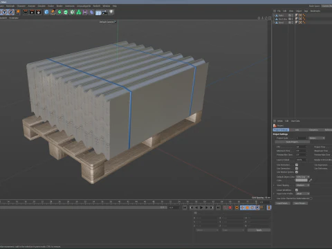 Telhas met&aacute;licas em paletes Modelo 3D