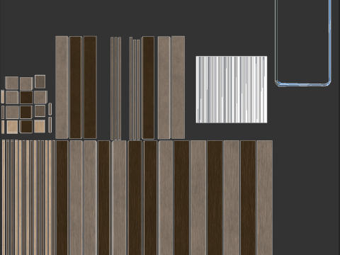 Metal Roof Tiles On Pallet Model 3D