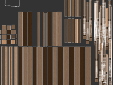 Wooden Fruit Crates On Pallet 3D Model