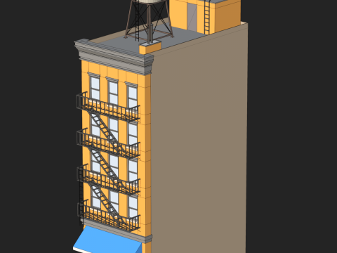 Apartment Building 3 Modelo 3D