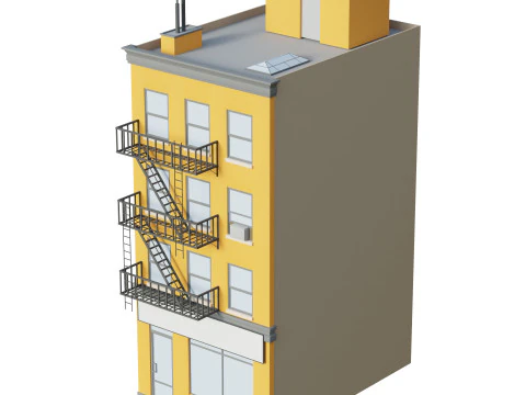 Condominio stilizzato 5 Modello 3D