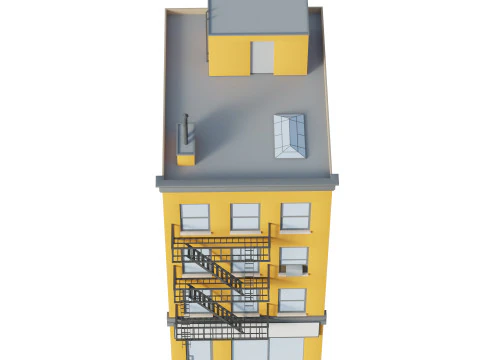 Condominio stilizzato 5 Modello 3D