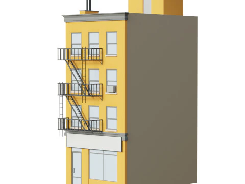 Condominio stilizzato 5 Modello 3D