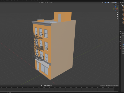 Stylized Apartment Building 5 Modèle 3D