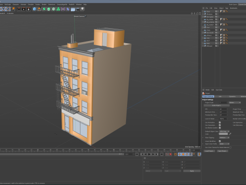 Stylized Apartment Building 5 Modèle 3D