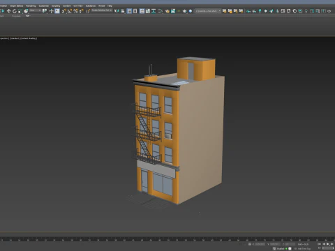 Condominio stilizzato 5 Modello 3D