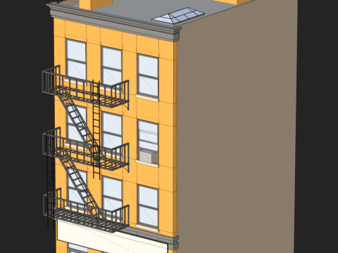 Stylized Apartment Building 5 Modèle 3D