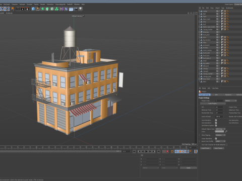 Stylized Apartment Building 6 3D Model